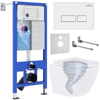 Roxen Antares Tornado в комплекте с инсталляцией StounFix Dual Fresh 6 в 1 968303 (кнопка: белый глянцевый)