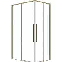 Grossman Galaxy 90x80x195 300.K33.01.9080.32.00 (золото сатин/прозрачное стекло)
