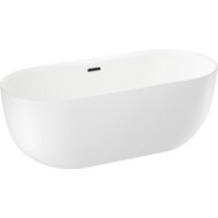 Ванна Wellsee Chic Riviera 170x76 236802003 (отдельностоящая ванна белый глянец, экран, ножки, сифон-автомат матовый черный) - Превью изображения №2 — Интернет-магазин samo.by