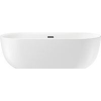 Wellsee Chic Riviera 170x76 236802003 (отдельностоящая ванна белый глянец, экран, ножки, сифон-автомат матовый черный)