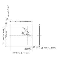 Душевой поддон Wasserkraft Mindel 85T03 - Превью изображения №2 — Интернет-магазин samo.by