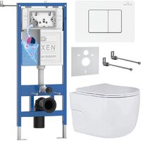 Roxen Porto в комплекте с инсталляцией StounFix Dual Fresh 6 в 1 868633 (кнопка: брашированное золото матовая)