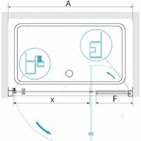 Душевая дверь RGW PA-02-B 41080208-14 (черный/прозрачное стекло) - Превью изображения №2 — Интернет-магазин samo.by