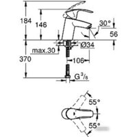 Смеситель Grohe Eurosmart 32467002 - Превью изображения №2 — Интернет-магазин samo.by