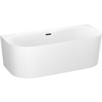 Ванна Wellsee Collaro 170x80 28910103R (пристенная ванна белый глянец, экран, ножки, сифон-автомат матовый черный) - Превью изображения №2 — Интернет-магазин samo.by
