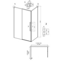 Душевой уголок Grossman Galaxy 110x80x195 120.K33.01.1180.42.10 (графит сатин/тонированное стекло) - Превью изображения №10 — Интернет-магазин samo.by