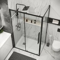 Душевой уголок Grossman Cosmo 140х100х195 120.K33.02.1410.21.00 (черный матовый/стекло прозрачное) - Превью изображения №3 — Интернет-магазин samo.by