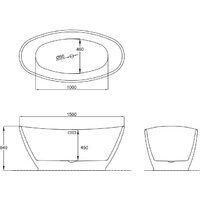 Ванна Polimat Mango 150x75 00525 (темно-синий) - Превью изображения №4 — Интернет-магазин samo.by