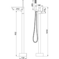 Смеситель Grossman Falcon 530.K35.08.320 (золото сатиновый) - Превью изображения №6 — Интернет-магазин samo.by