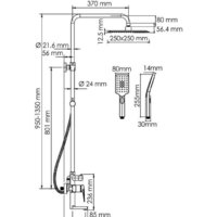 Душевая система  Wasserkraft A155.198.201.BG - Превью изображения №3 — Интернет-магазин samo.by