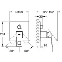 Смеситель без скрытого механизма Grohe Eurocube 24094000 - Превью изображения №2 — Интернет-магазин samo.by