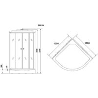 Душевая кабина Niagara NG-3502-14G 100x100 (тонированное стекло) - Превью изображения №3 — Интернет-магазин samo.by