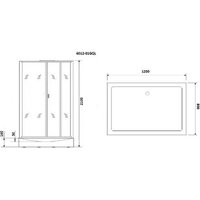 Душевая кабина Niagara NG-6012-01GQR 120x80x210 (прозрачное стекло) - Превью изображения №3 — Интернет-магазин samo.by