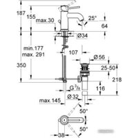 Смеситель Grohe BauClassic 23161000 - Превью изображения №2 — Интернет-магазин samo.by