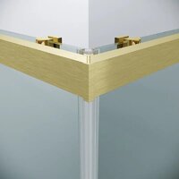 Душевой уголок Grossman Cosmo 100x100x195 300.K33.02.1010.32.00 (золото сатин/прозрачное стекло) - Превью изображения №6 — Интернет-магазин samo.by
