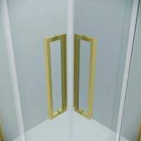 Душевой уголок Grossman Cosmo 100x100x195 300.K33.02.1010.32.00 (золото сатин/прозрачное стекло) - Превью изображения №3 — Интернет-магазин samo.by