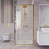 Душевой уголок Grossman Cosmo 100x100x195 300.K33.02.1010.32.00 (золото сатин/прозрачное стекло) - Превью изображения №8 — Интернет-магазин samo.by
