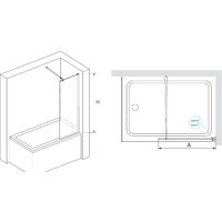 Стеклянная шторка для ванны RGW 35115207-11 - Превью изображения №4 — Интернет-магазин samo.by