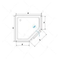 Душевой уголок RGW HO-084B 350608400-24 100x100 (черный/матовое-сатинат стекло) - Превью изображения №2 — Интернет-магазин samo.by