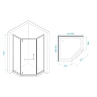 Душевой уголок RGW HO-084B 350608400-24 100x100 (черный/матовое-сатинат стекло) - Превью изображения №5 — Интернет-магазин samo.by
