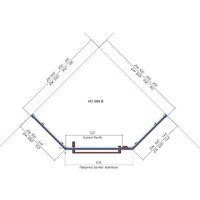 Душевой уголок RGW HO-084B 350608400-24 100x100 (черный/матовое-сатинат стекло) - Превью изображения №4 — Интернет-магазин samo.by