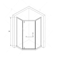 Душевой уголок RGW HO-084B 350608400-24 100x100 (черный/матовое-сатинат стекло) - Превью изображения №3 — Интернет-магазин samo.by