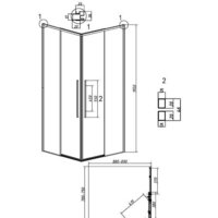 Душевой уголок Grossman Galaxy 90x80x195 300.K33.01.9080.10.00 (хром/прозрачное стекло) - Превью изображения №11 — Интернет-магазин samo.by