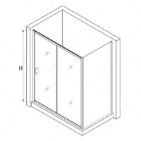 Душевой уголок RGW PA-76 35087648-11 140x80 (хром/прозрачное стекло) - Превью изображения №3 — Интернет-магазин samo.by