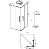 Душевой уголок Grossman Cosmo 90x90x195 300.K33.02.9090.21.00 (черный матовый/прозрачное стекло) - Превью изображения №11 — Интернет-магазин samo.by