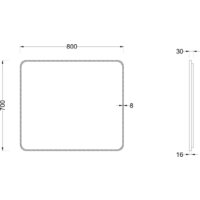  Roxen Зеркало Simon 510205-80B 80x70 - Превью изображения №5 — Интернет-магазин samo.by