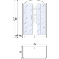 Душевая кабина River Sena 120/80/24 MT - Превью изображения №20 — Интернет-магазин samo.by