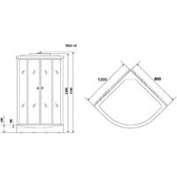 Душевая кабина Niagara NG-3512-14L 120x80x215 (тонированное стекло) - Превью изображения №4 — Интернет-магазин samo.by