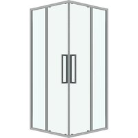 Grossman Cosmo 90x90x195 300.K33.02.9090.32.00 (золото сатин/прозрачное стекло)