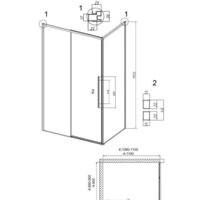 Душевой уголок Grossman Galaxy 110x90x195 120.K33.01.1190.21.02 (черный матовый/шиншилла стекло) - Превью изображения №19 — Интернет-магазин samo.by