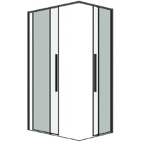 Душевой уголок Grossman Galaxy 90x70x195 300.K33.01.9070.42.00 (графит сатин/стекло прозрачное) - Превью изображения №2 — Интернет-магазин samo.by