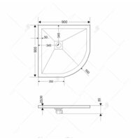 Душевой поддон RGW ST/R-0100G 16153100-02 100x100 - Превью изображения №2 — Интернет-магазин samo.by