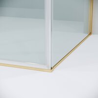 Душевой уголок Grossman Galaxy 110x80x195 120.K33.01.1180.32.00 (золото сатин/прозрачное стекло) - Превью изображения №5 — Интернет-магазин samo.by