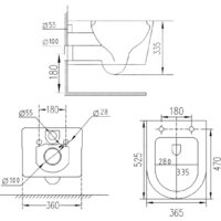 Унитаз подвесной Roxen Porto в комплекте с инсталляцией StounFix Dual Fresh 6 в 1 868535 (кнопка: белый глянцевая) - Превью изображения №17 — Интернет-магазин samo.by