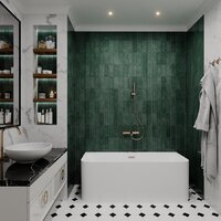 Ванна Wellsee Clermont 170x75 28260204R (пристенная ванна белый глянец, экран, ножки, сифон-автомат золото) - Превью изображения №8 — Интернет-магазин samo.by