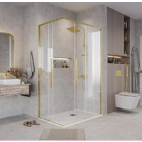 Душевой уголок Grossman Galaxy 90x70x195 300.K33.01.9070.32.00 (золото сатин/прозрачное стекло) - Превью изображения №8 — Интернет-магазин samo.by