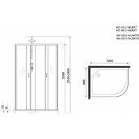 Душевая кабина Niagara NG-3512-14LBKTG 120x80 - Превью изображения №5 — Интернет-магазин samo.by