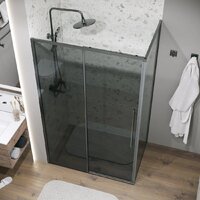 Душевой уголок Grossman Galaxy 100х100х195 120.K33.01.1010.42.10 (графит сатин/тонированное стекло) - Превью изображения №7 — Интернет-магазин samo.by
