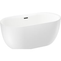 Ванна Wellsee Chic Riviera 149x78 236801003 (отдельностоящая ванна белый глянец, экран, ножки, сифон-автомат матовый черный) - Превью изображения №2 — Интернет-магазин samo.by