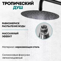 Душевая система  Grocenberg GB7099 (черный матовый) - Превью изображения №4 — Интернет-магазин samo.by