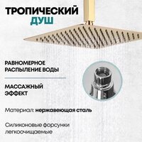 Душевая система  Grocenberg GB5089GO-2 (золото глянец) - Превью изображения №12 — Интернет-магазин samo.by