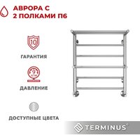 Полотенцесушитель TERMINUS Аврора П6 500х600 (с 2 полками) - Превью изображения №4 — Интернет-магазин samo.by