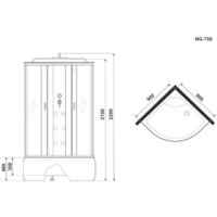 Душевая кабина Niagara NG-708-01 90x90x220 - Превью изображения №11 — Интернет-магазин samo.by