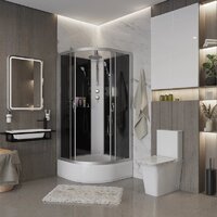 Душевая кабина Niagara NG-3502-14BKT 100x100x210 (тонированное стекло) - Превью изображения №3 — Интернет-магазин samo.by