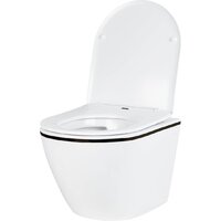 Унитаз подвесной Roxen Antares Black в комплекте с инсталляцией StounFix Dual Fresh 6 в 1 964974 (кнопка: черное стекло) - Превью изображения №10 — Интернет-магазин samo.by