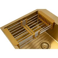Кухонная мойка ARFEKA Eco AR мойка 450*500, коландер, дозатор Gold - Превью изображения №6 — Интернет-магазин samo.by